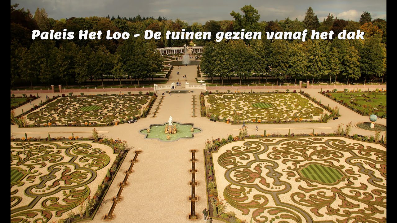 De tuinen van Paleis Het Loo gezien vanaf het dak