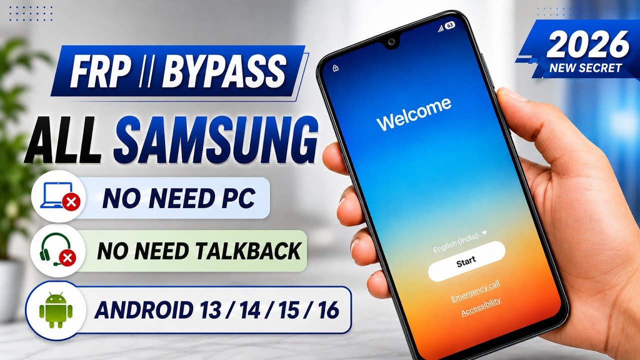 All Samsung FRP Bypass Android 13/14/15/16 Without TalkBack - Without PC
