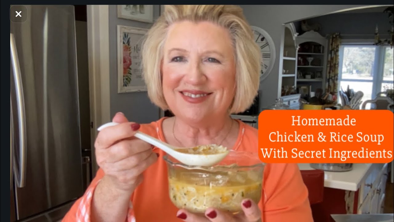 Homemade Chicken & Rice Soup With a Secret Ingredient! The Best Soup You Will Ever Make!