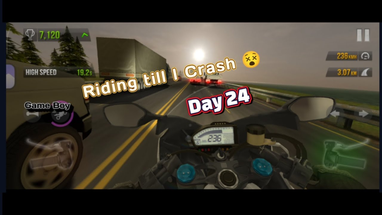 Riding Bike in Traffic Untill I Crash Day 24 - Traffic Rider Gameplay #superbike #vehiclesimulator 