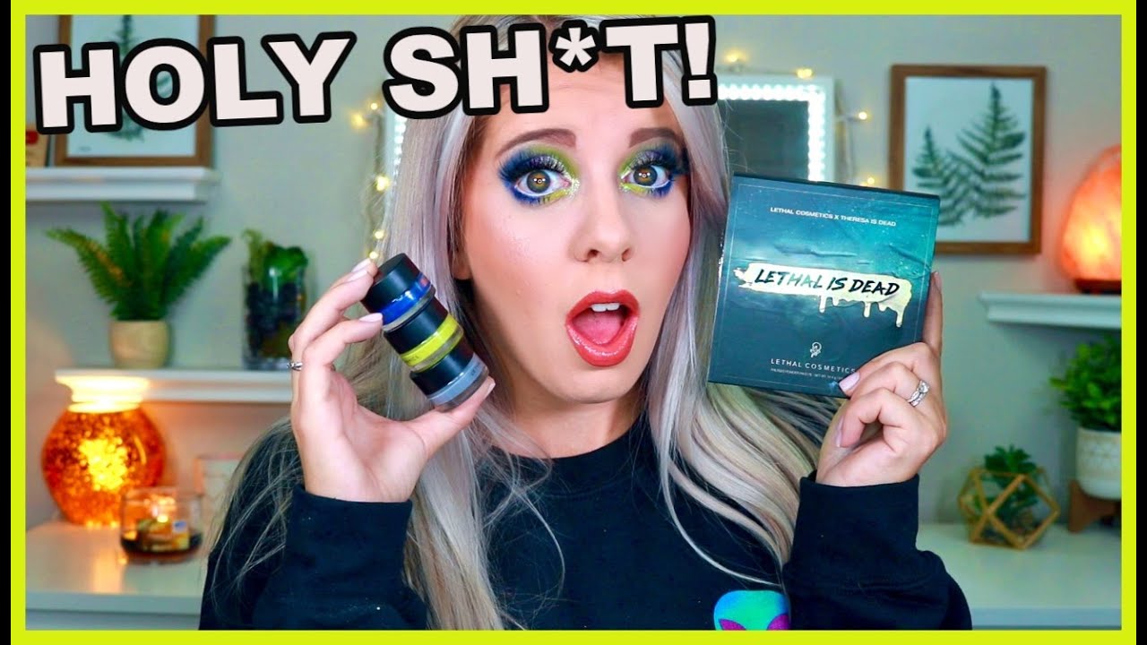 LETHAL IS DEAD || TRYING OUT THE NEW LETHAL COSMETICS X THERESA IS DEAD COLLECTION || ANY GOOD?! ||