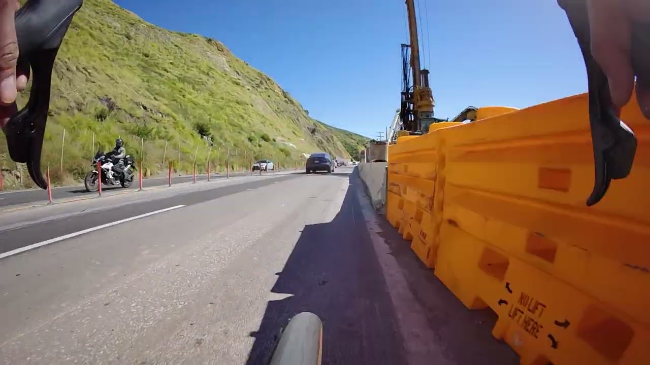 PCH Malibu return, construction area