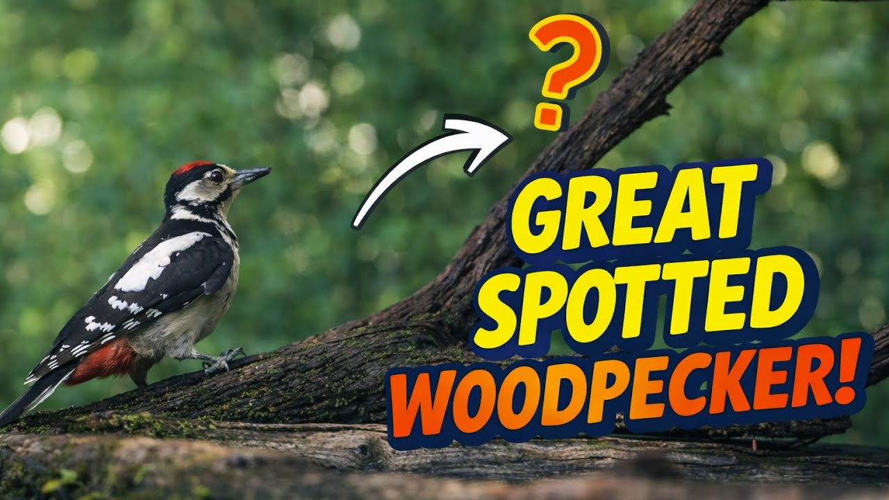 Great Spotted Woodpecker Up Close 🐦 | Stunning Forest Wildlife in 4K