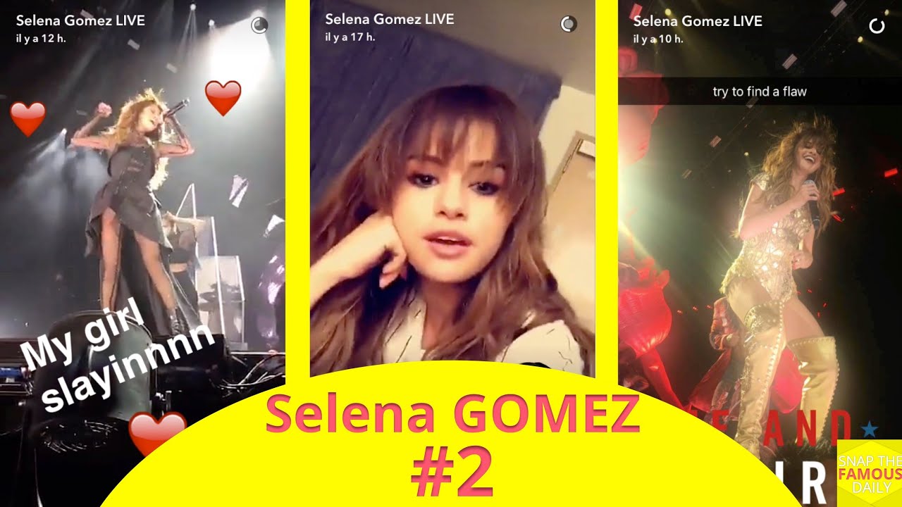 Selena Gomez Revival tour on her snapchat - july 6 2016
