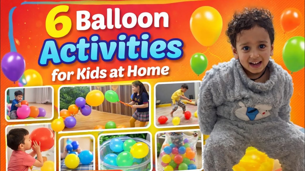 6 Super Fun Balloon Activities for Kids | Cute Baby Indoor Playtime 🎈😄