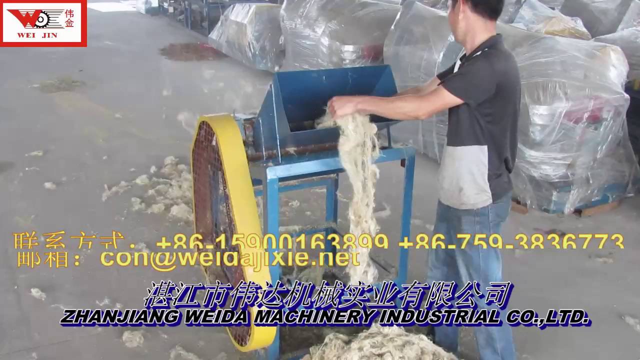 factory sisal short fiber combing machine(+86-13531096802)