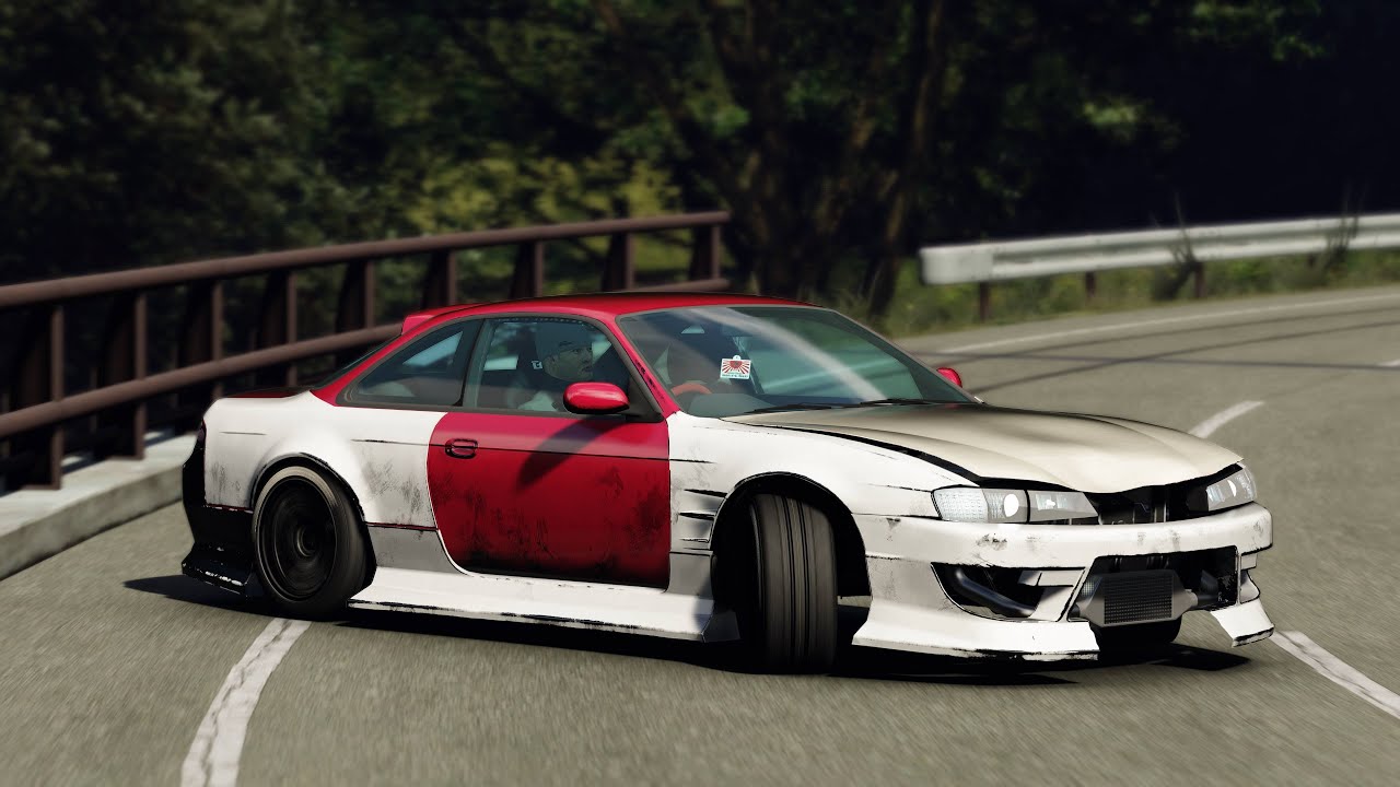 Drifting whole Initial D Happogahara(八方ヶ原) w/Minato Garage S14