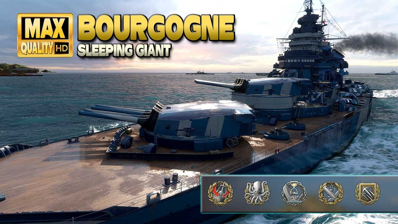 линкор Bourgogne: Отличное начало и хорошая охота - World of Warships