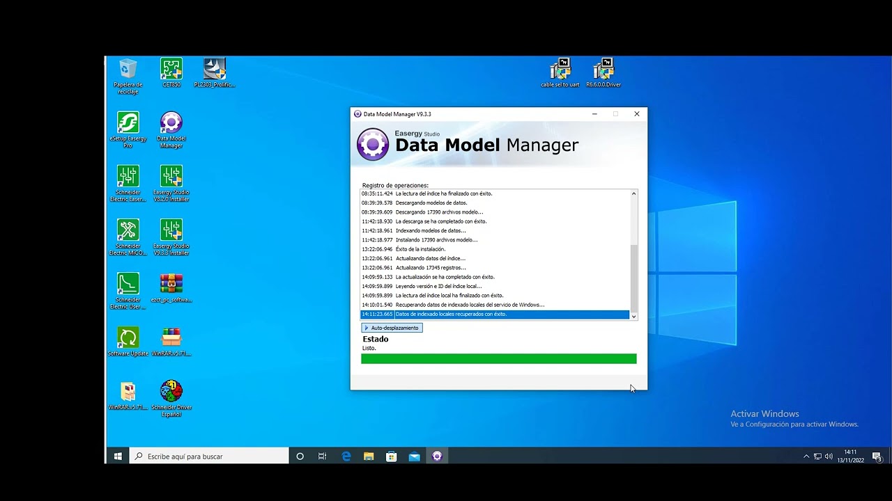Data Model Manager descarga de librerías en eSetup Easergy Pro v 8-9