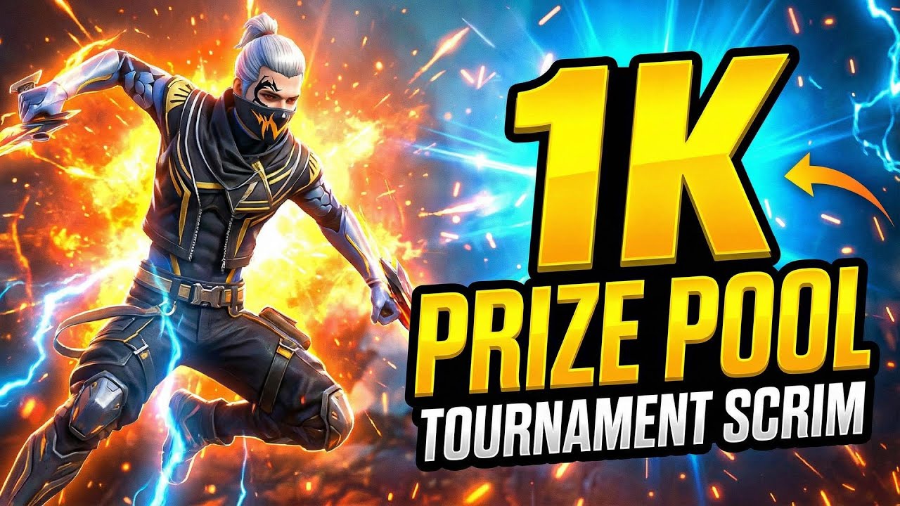 FREE FIRE 1k TOURNAMENT FREE SCREAM LIVE #freefire #live  #youtube