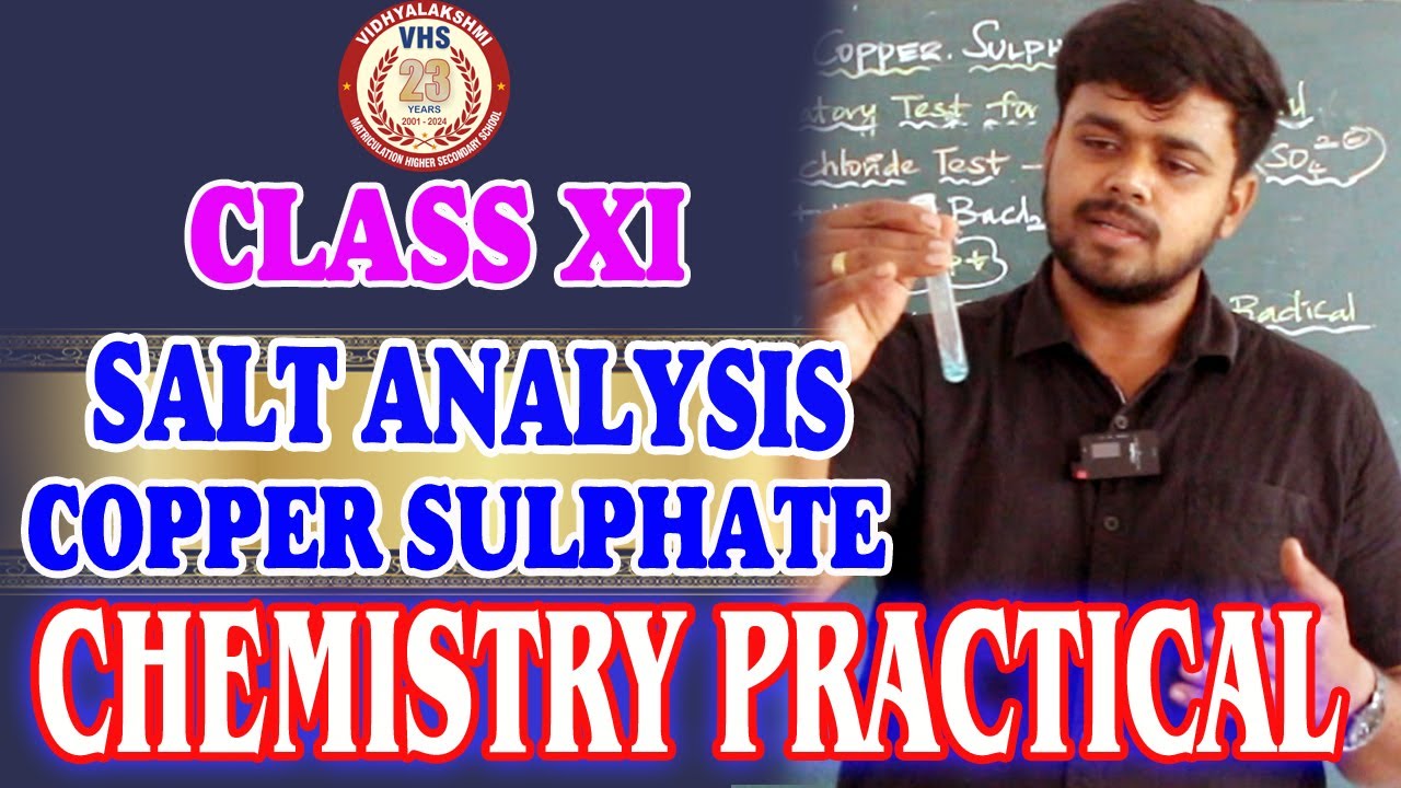 🔥🔥💥 CLASS XI- CHEMISTRY PRACTICALS / SALT ANALYSIS - COPPER SULPHATE
