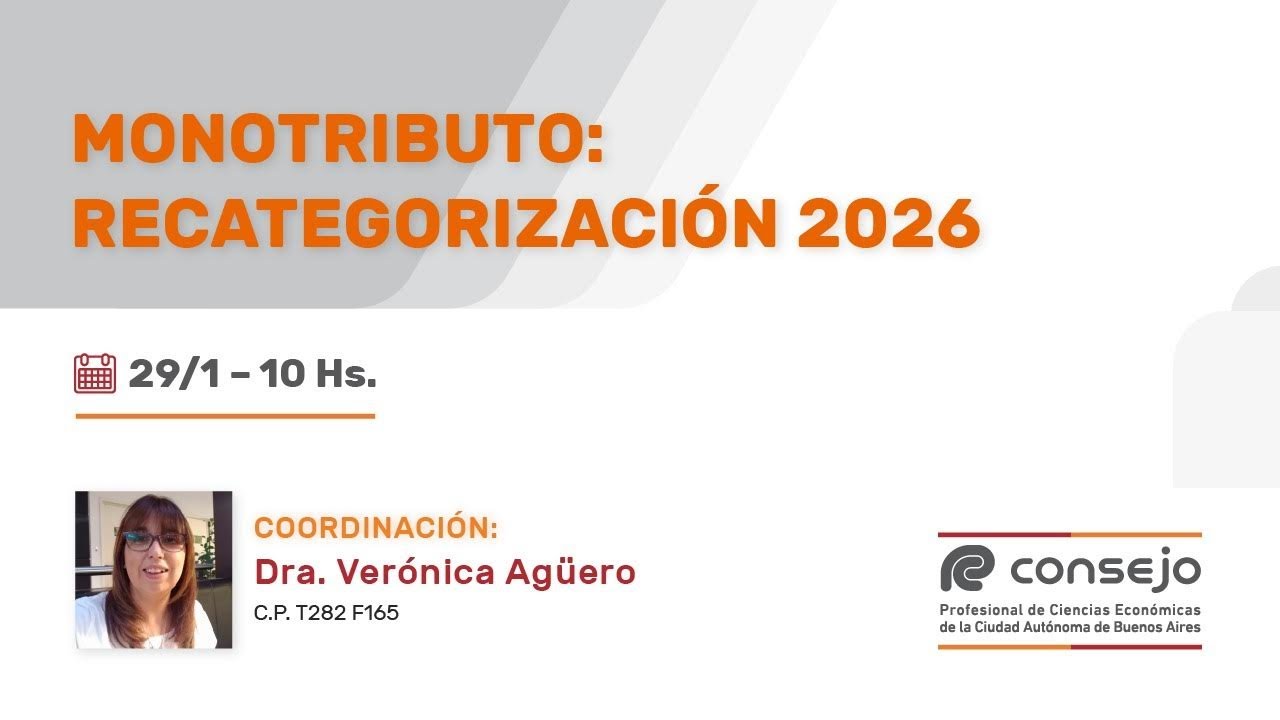 Ref. 2602NP. Monotributo: Recategorización 2026