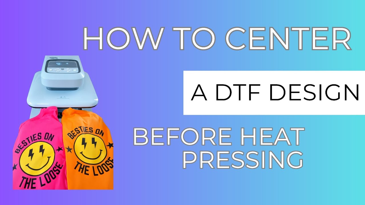 How to center a dtf design in a T-shirt before heat pressing. 