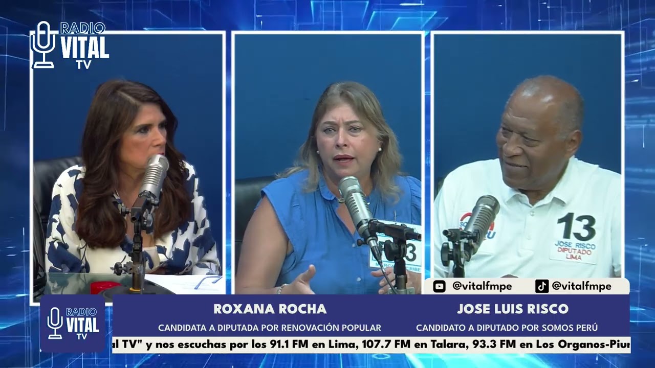 Roxana Rocha -Cand. a Diputada por Renovación Popular-Jose Luis Risco - Cand. a Dip. por Somos Perú