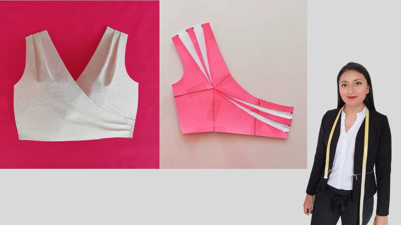 Blusa con pliegues en los hombros y costados escote asimétrico |Diseño ganador de la #patronfysemana