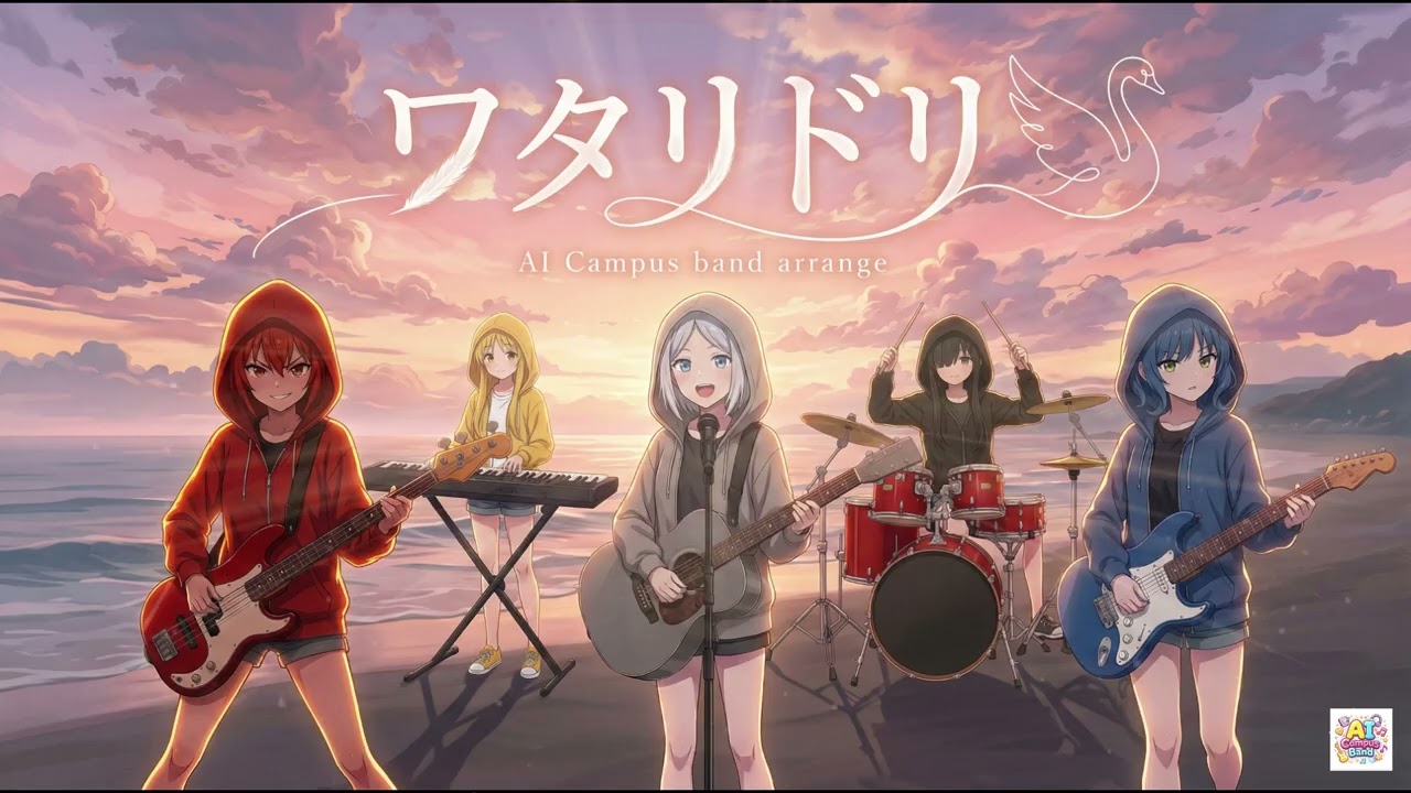 （key+4)ワタリドリ - [ALEXANDROS] cover by AI Campus Band（AI-generated music）