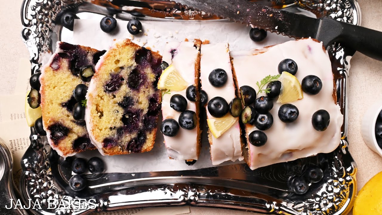 Lemon Blueberry Pound Cake | Lemon Blueberry Loaf Cake | Jaja Bakes