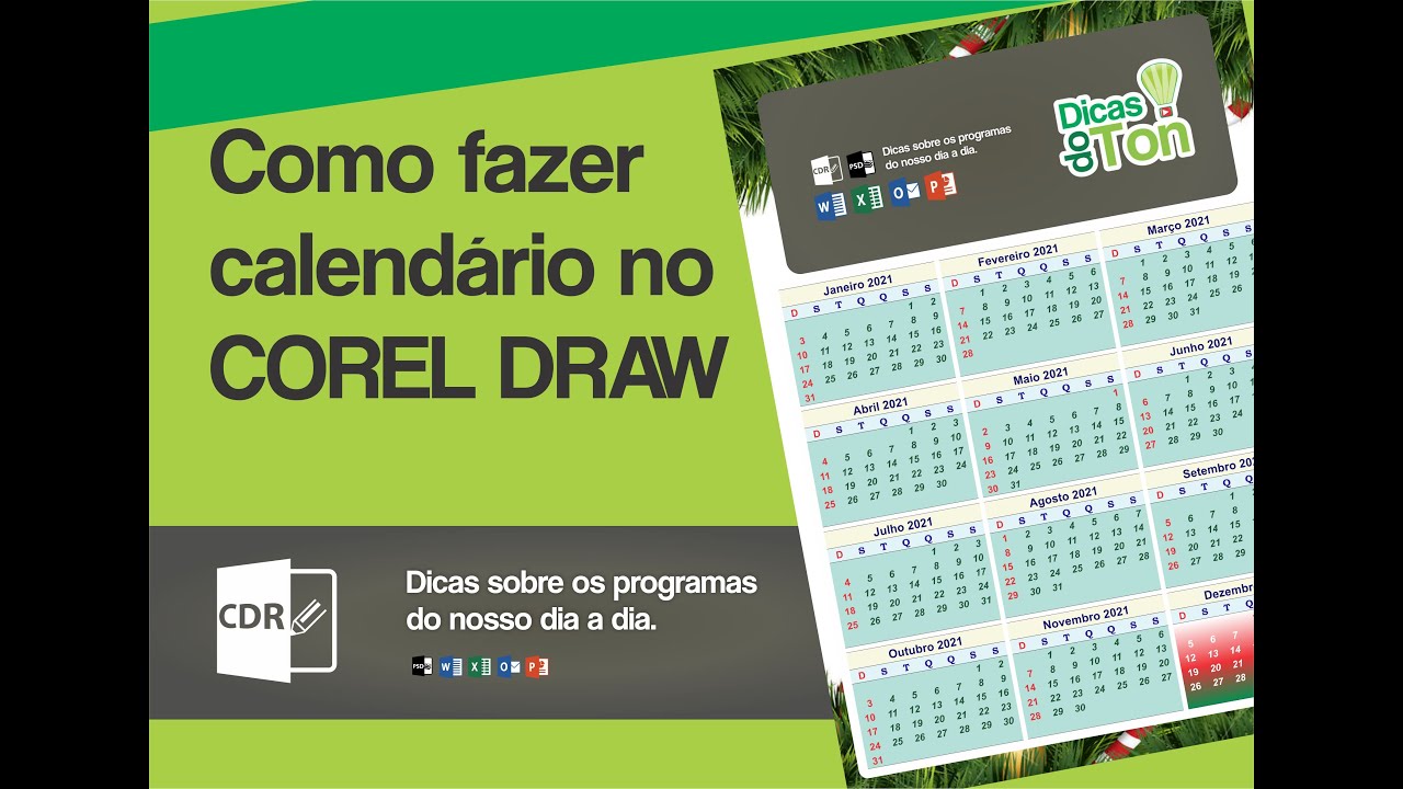 Criando calendário do CorelDraw