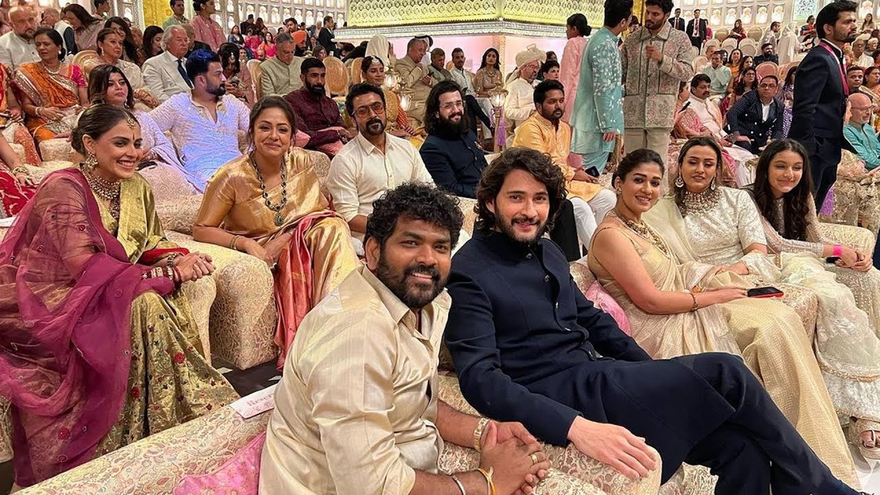 SUPER VIDEO: Mahesh Babu With Surya, Akhil Akkineni, Nayanthara, Jyothika at Anant Ambani's Wedding