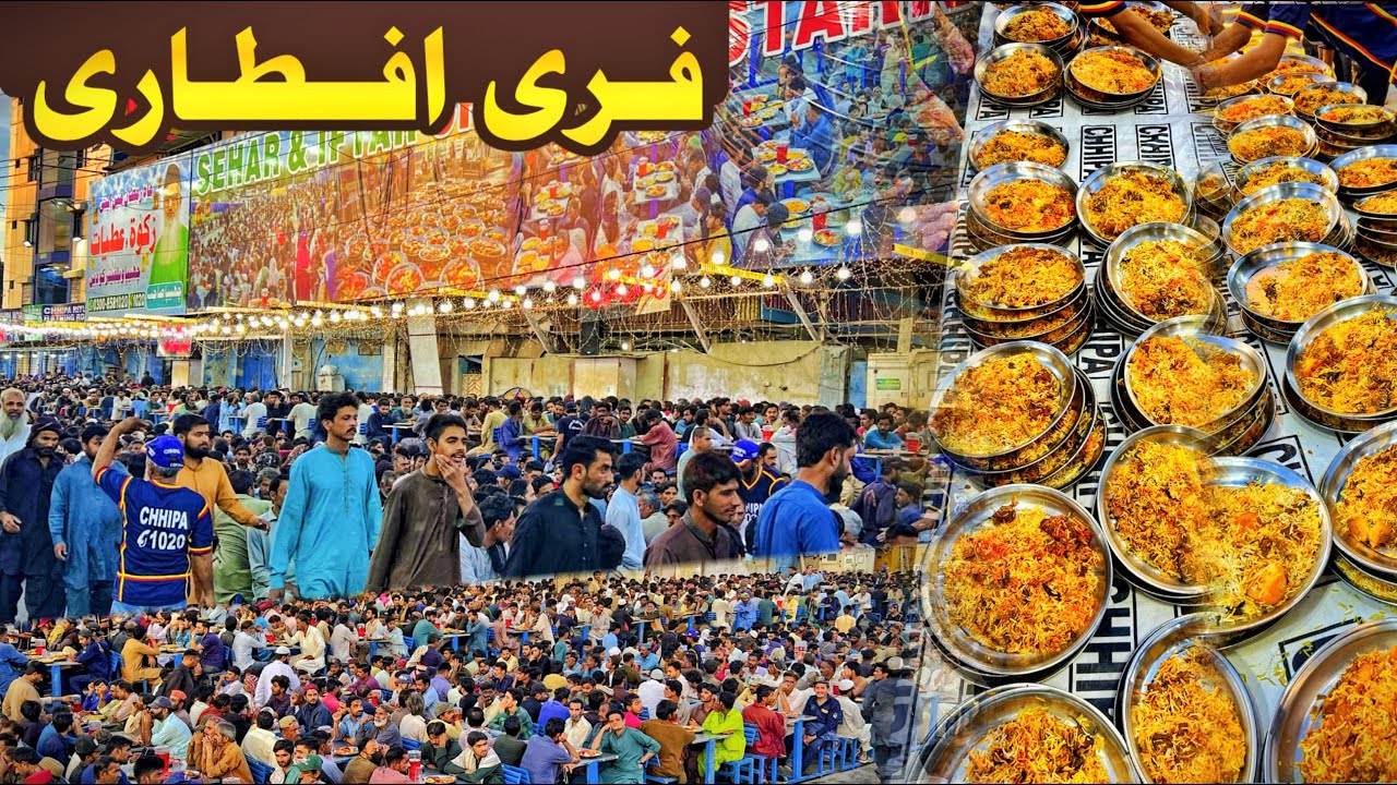Biggest Free Iftari in Karachi ||  Chhipa iftar Dastarkhwan