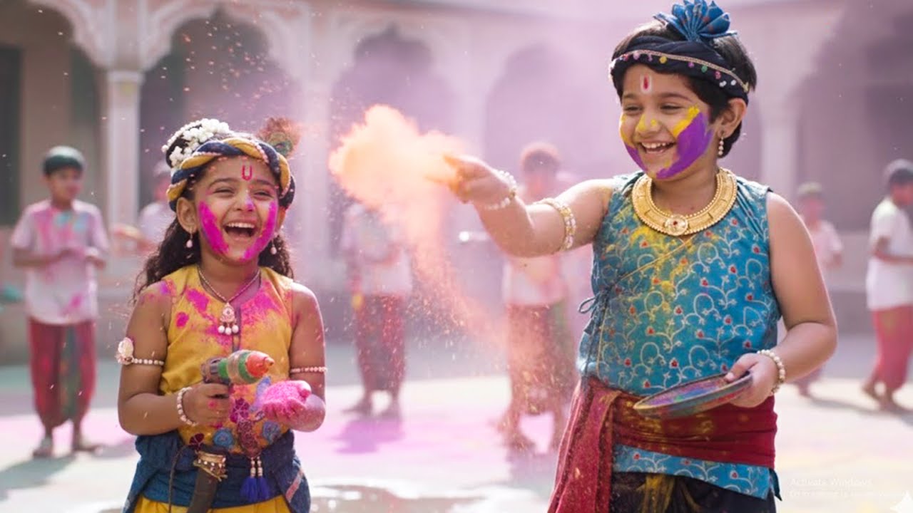 होली स्पेशल एपिसोड _कृष्ण और बल राम ने खेली होली  एक साथ गोकुल में मनाई गयी होली | #krishnaleela