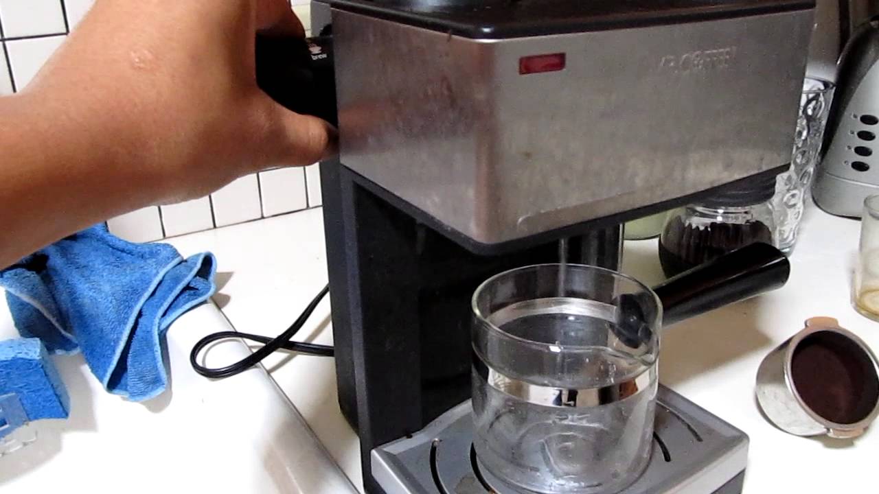 Mr. Coffee ECM-160, pulling the best shot of espresso.