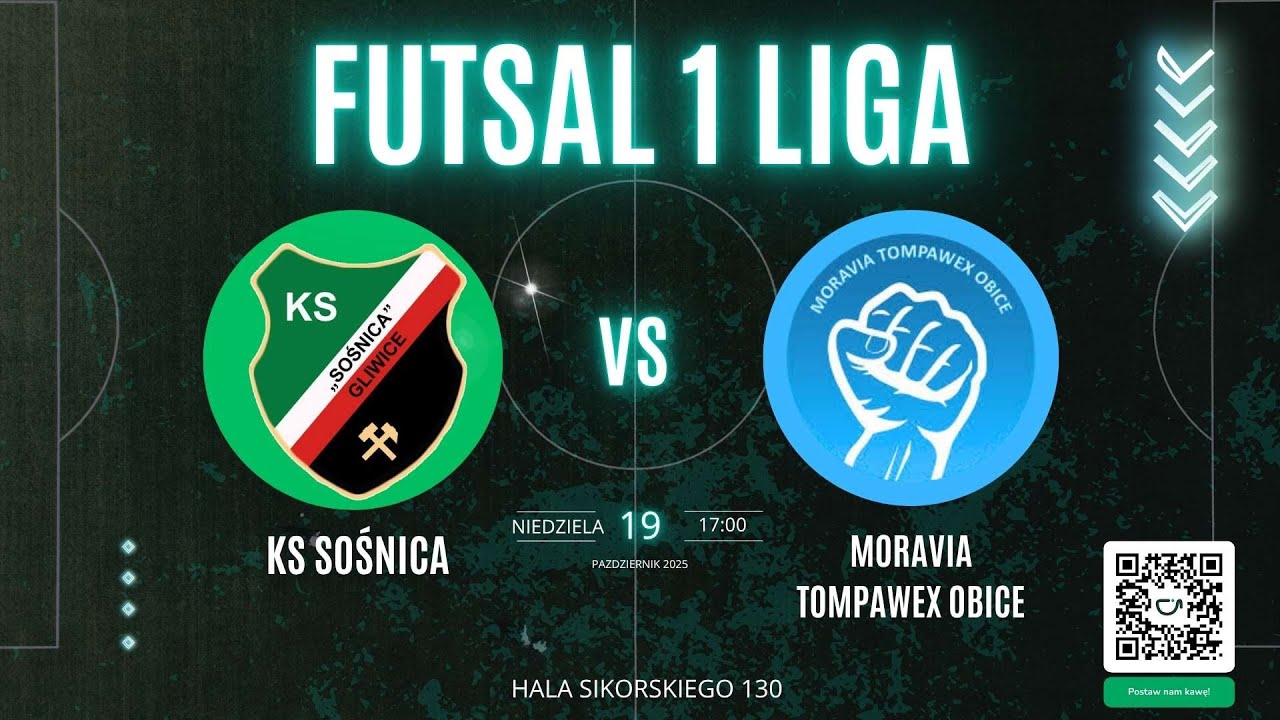 FUTSAL 1 LIGA - KS SOŚNICA GLIWICE - MORAVIA TOMPAWEX OBICE