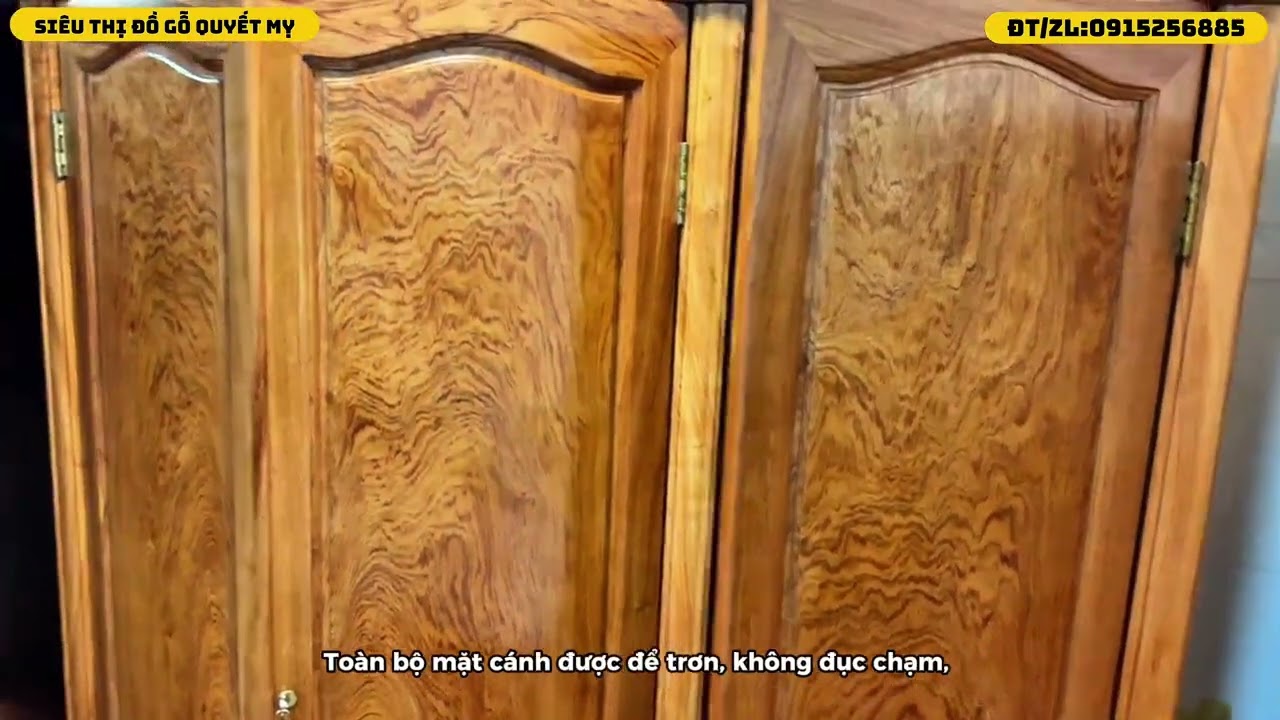 TỦ QUẦN ÁO 3 BUỒNG 4 CÁNH TRƠN | SIÊU THỊ ĐỒ GỖ QUYẾT MỴ 