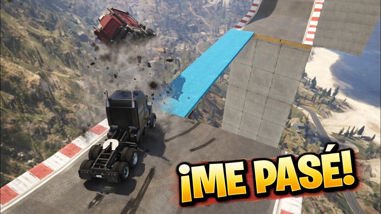 🚛💥 Choques ÉPICOS en el PARKOUR más loco de GTA 5