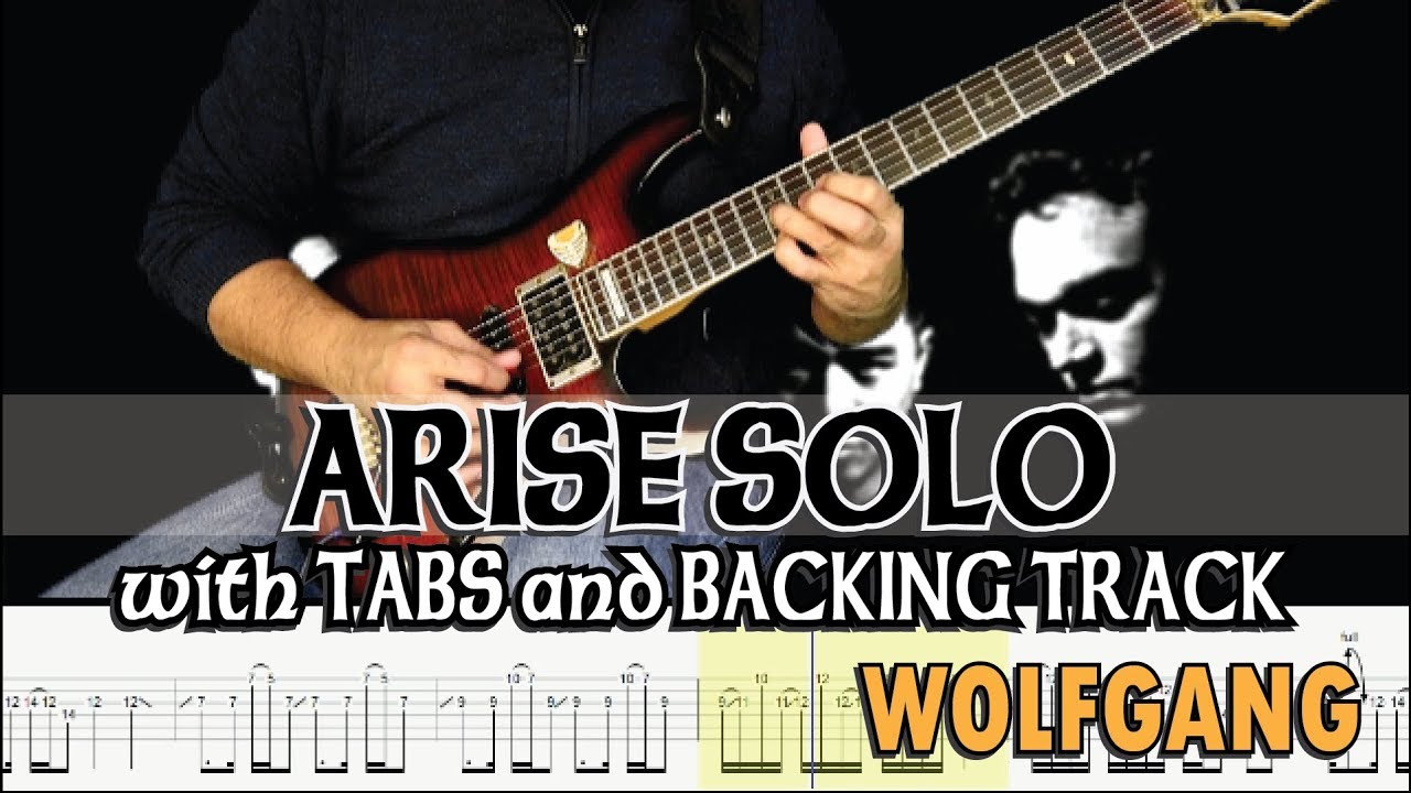 WOLFGANG | ARISE GUITAR SOLO with TABS and  BACKING TRACK | ALVIN DE LEON (2019)