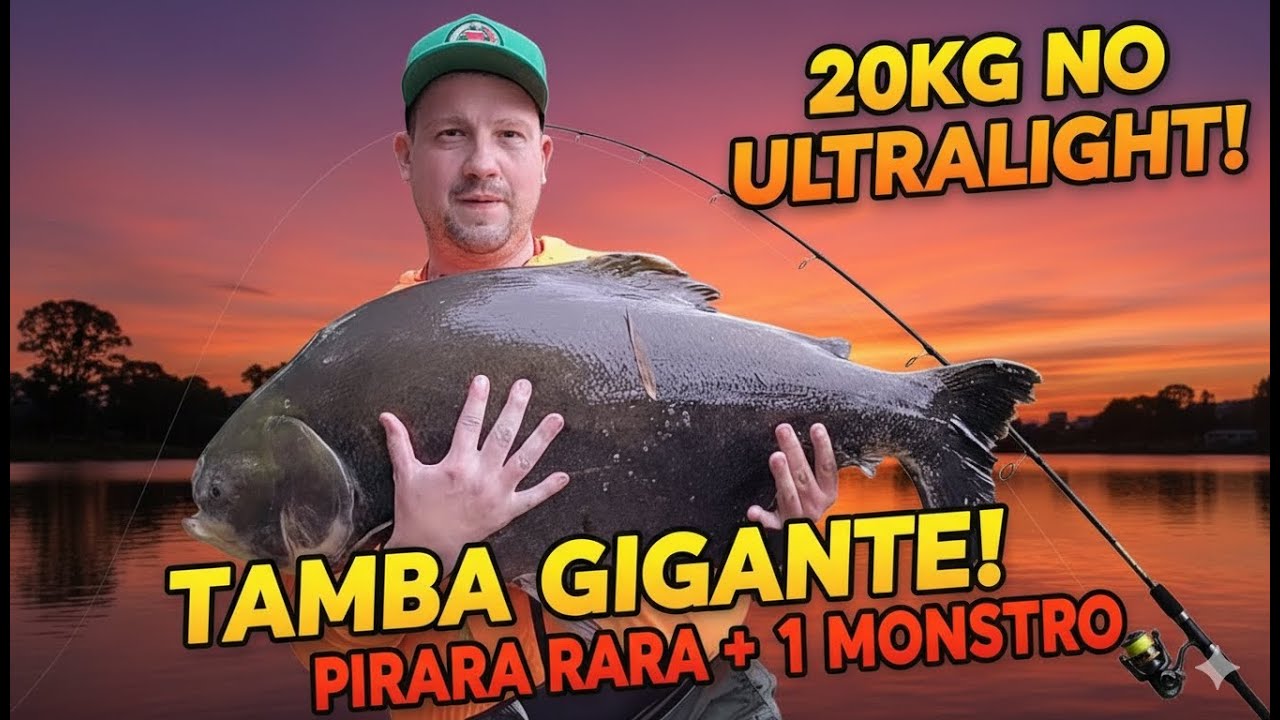 Peguei a Pirarara Mais RARA do Brasil + Tamba de 20KG na Ultra Light! | Pesqueiro P&eacute; Vermelho