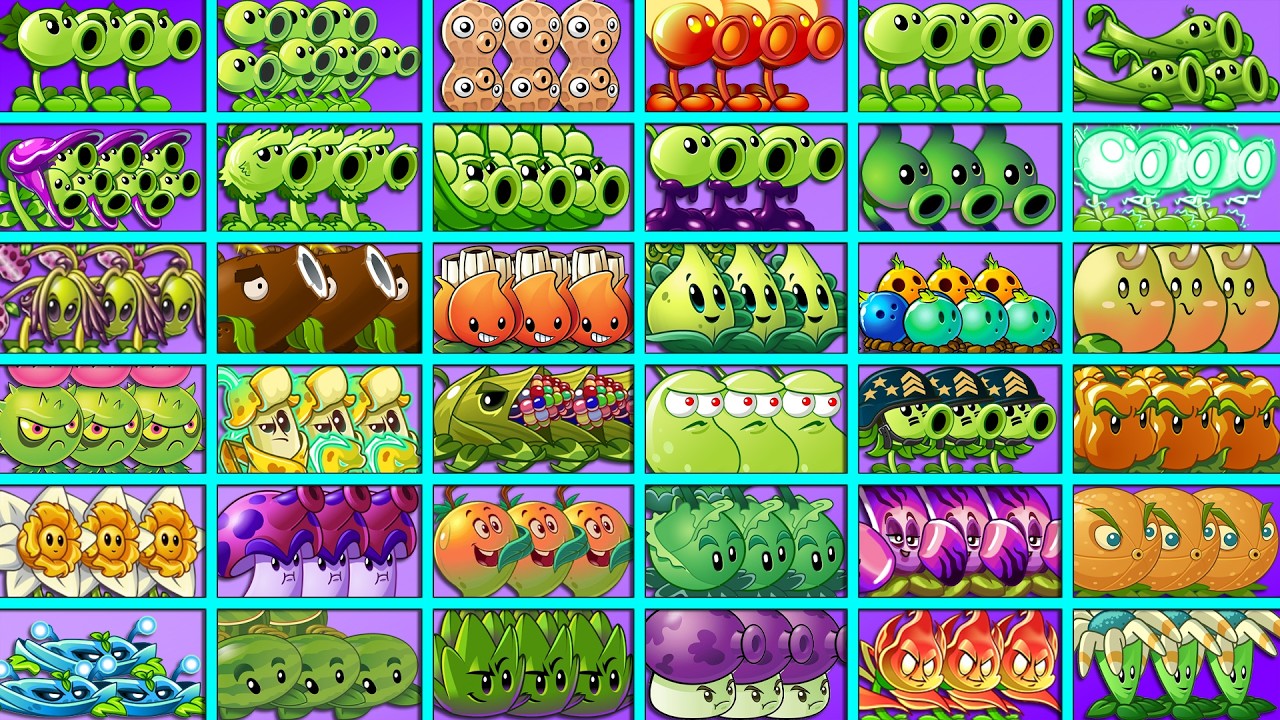 Random OLD & NEW PEA and other Plants vs Zombies - Who Will Win? - PvZ 2 Plant Battle