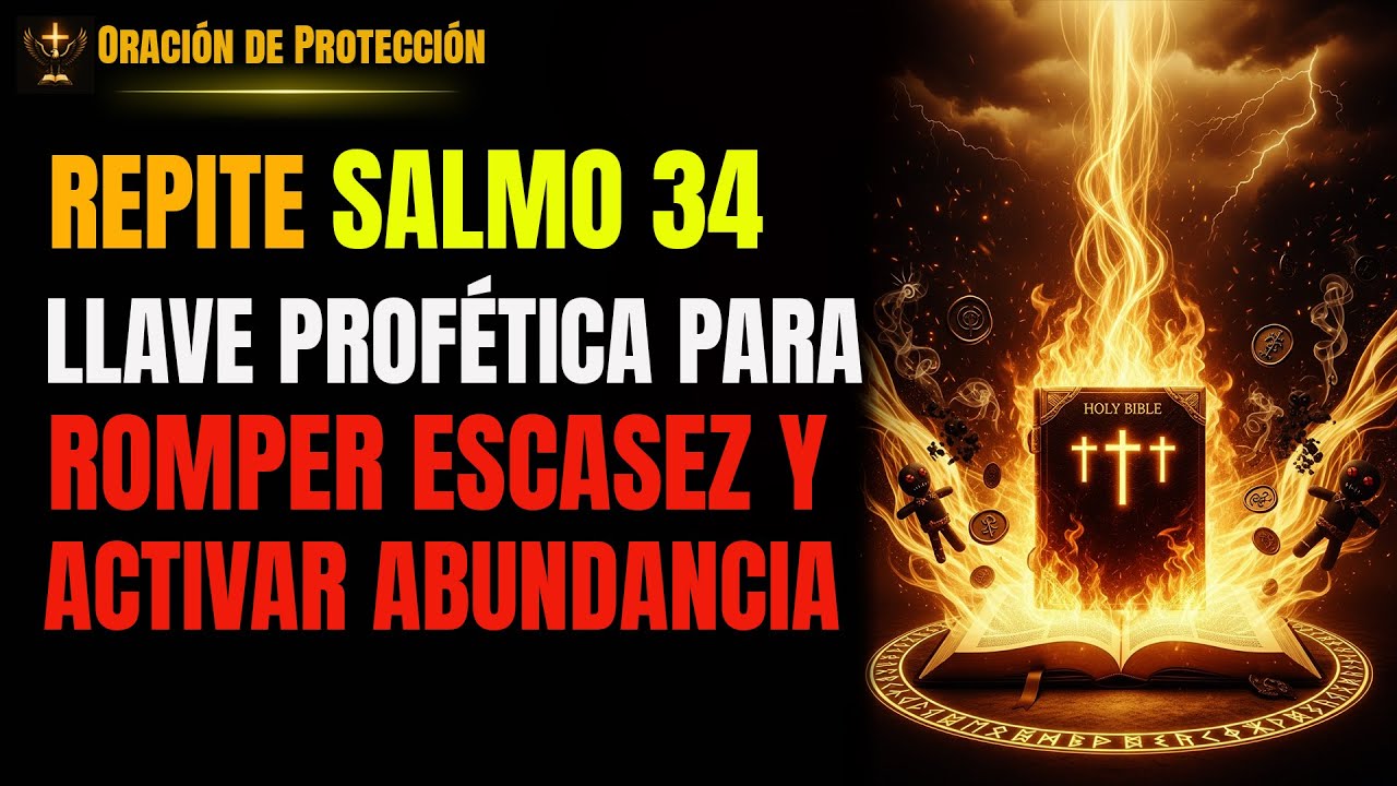 🔥DIOS REVELA LA VERDAD SALMO 34 – ROMPE ESCASEZ Y DESATA ABUNDANCIA DIVINA