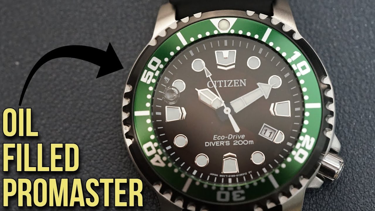 OIL FILLED CITIZEN Promaster Dive Eco Drive ISO compliant 1000m +++ dive watch Tutorial BN0155 08E
