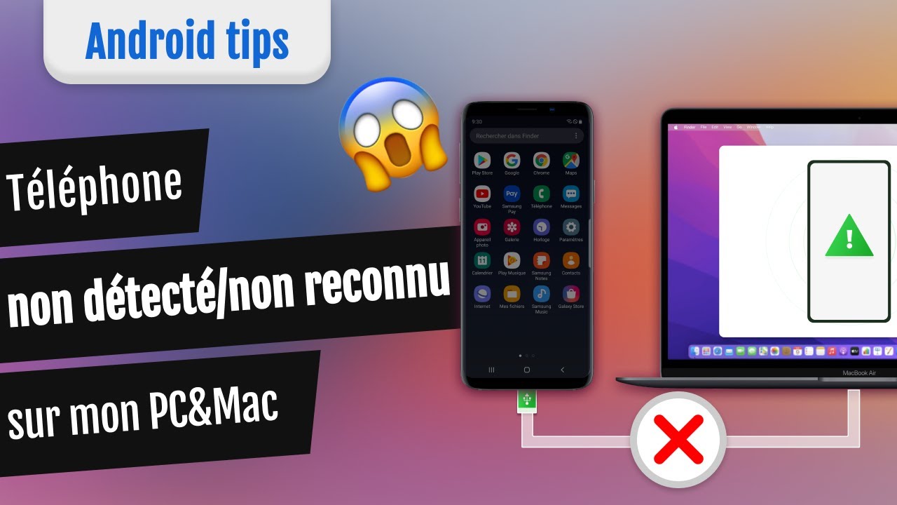 Mon ordinateur ne reconnait pas mon téléphone📱