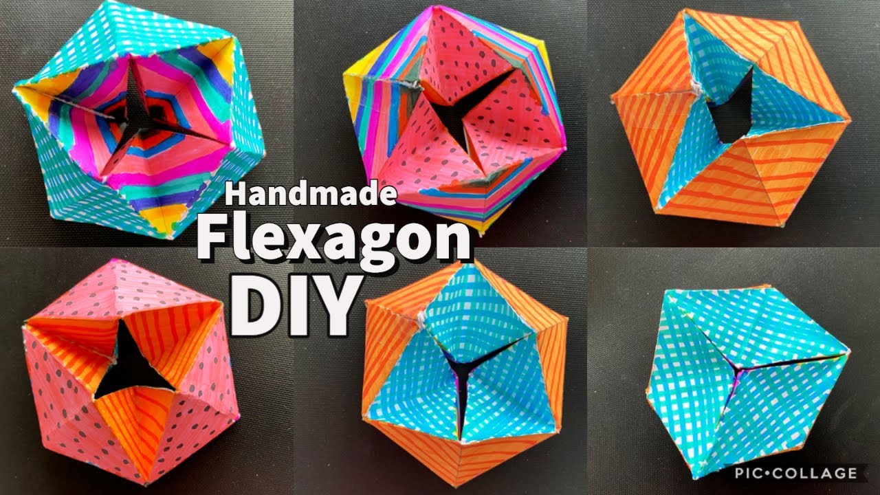 How To Make a Paper MOVING FLEXAGON  | Paper Moving Flexagon Tutorial | Easy Fidget Paper Toy