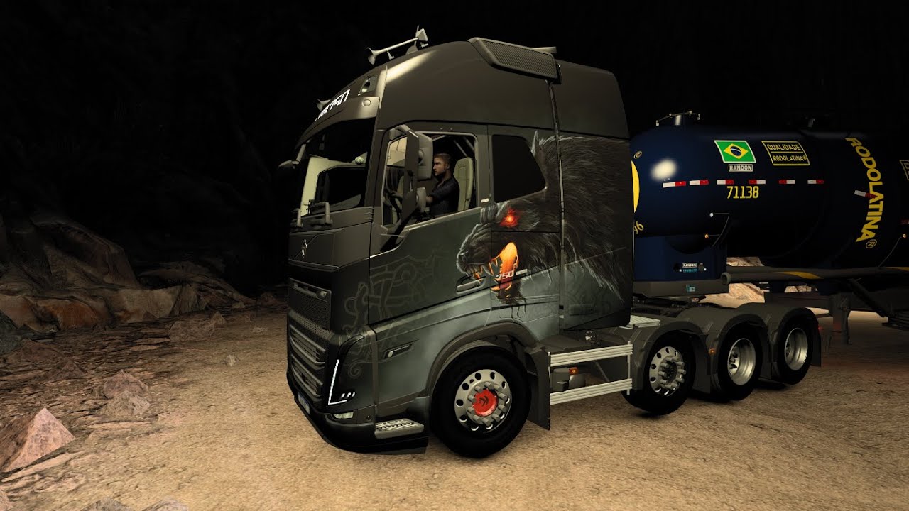 Vamos de Volvo 4eixos EMPRESA COM ESTRADA PERIGOSA NO RBR  #ETS2 #CassianoGamer #Multiplayr #128