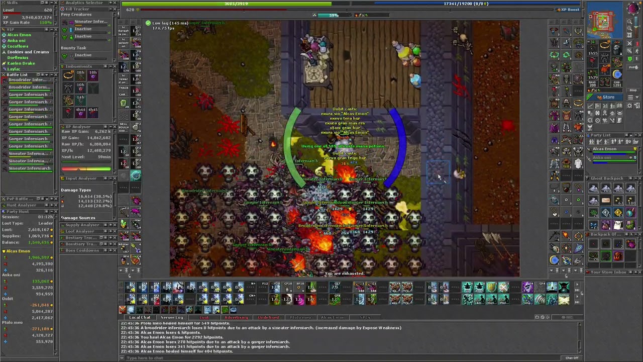 Azzilon Castle x4 - 6.5 EXP RAW - TIBIA HUNT