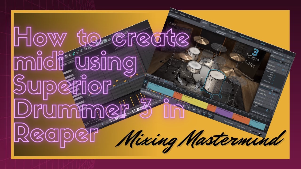 How to create midi with tracker on Superior Drummer 3