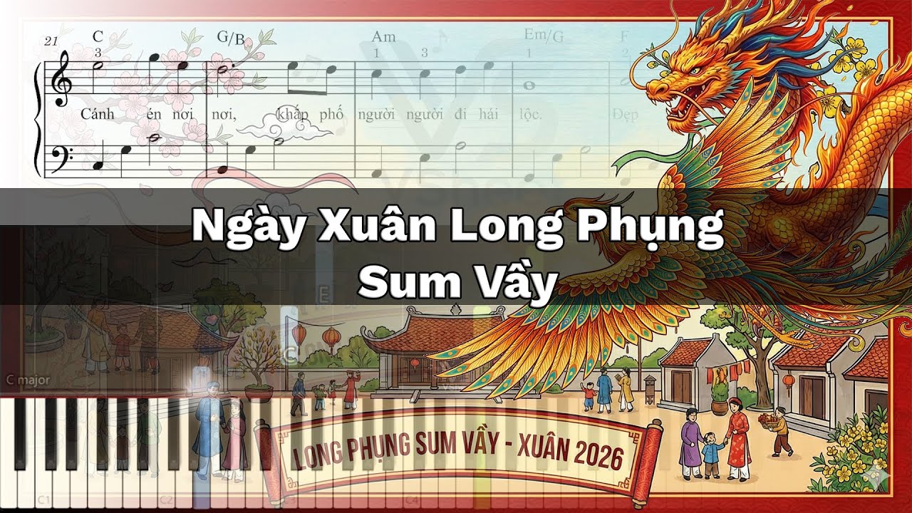 Ngày Xuân Long Phụng Sum Vầy | Hướng Dẫn Piano Kèm Sheet Nhạc VanDT