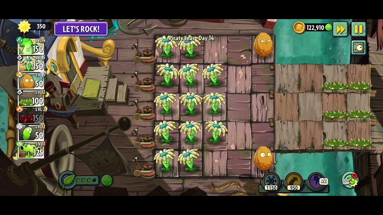 Plants vs Zombies 2 - Pirate Seas Day 14 Only 3000 Sun