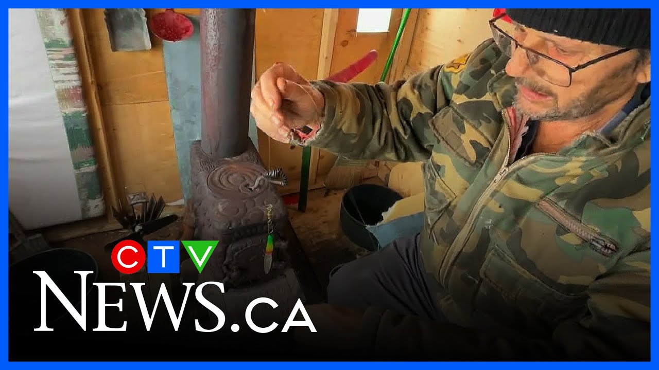 Ice fishing at Petrie Island: Anglers brave extreme cold