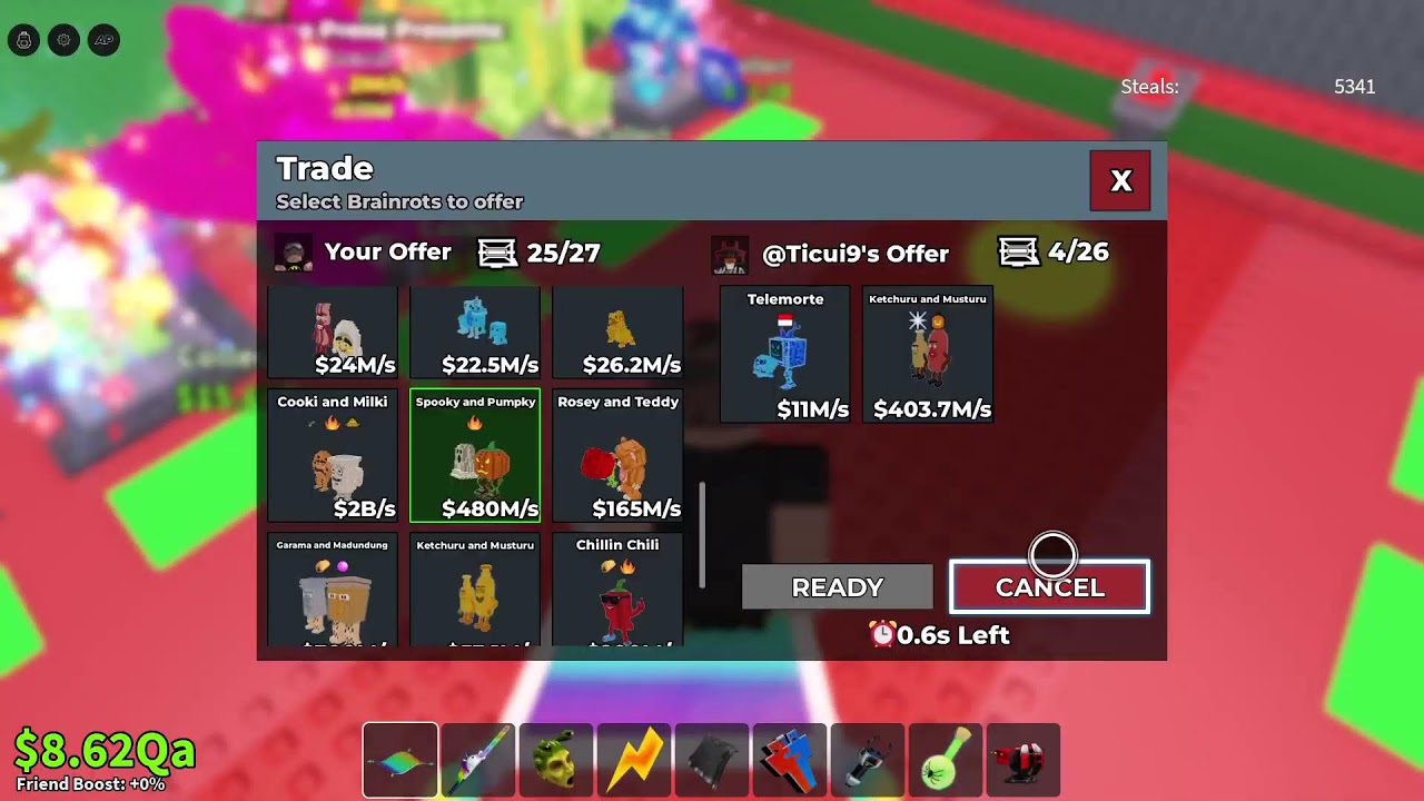 Live je trade je cherche la quantité de brainrot