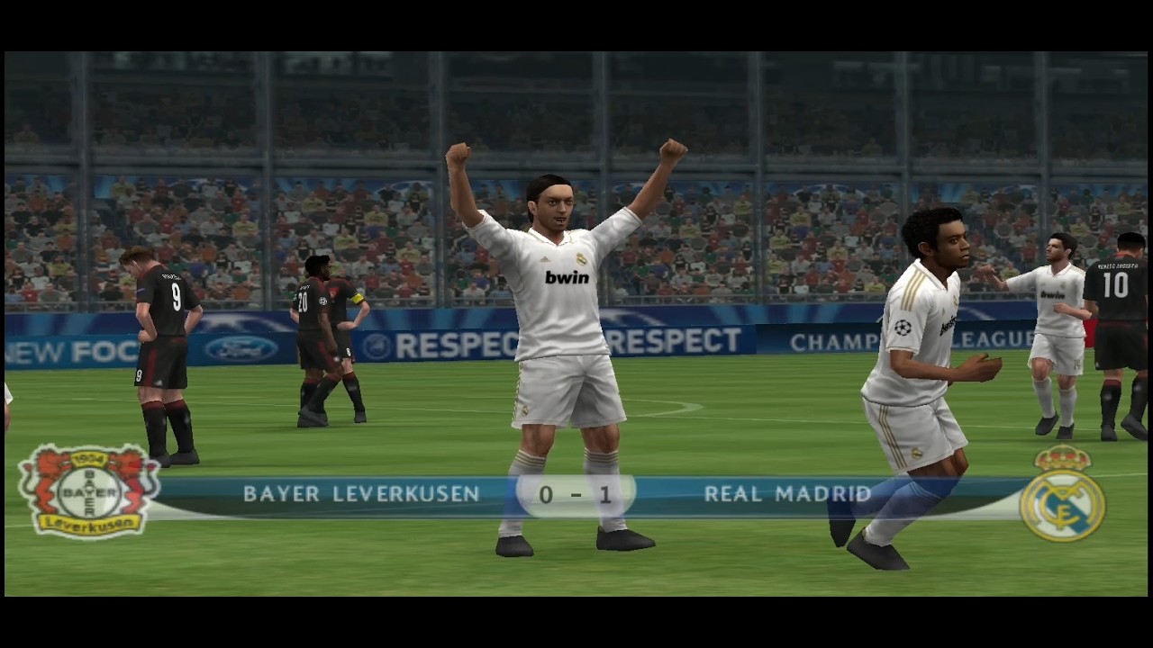 PES2012 CHAMPIONS LEAGUE LEG 3 BAYER LEVERKUSEN VS REAL MADRID PPSSPP