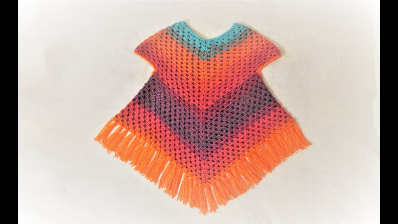 Poncho crosetat / model extrem de usor si rapid - Tutorial pas cu pas