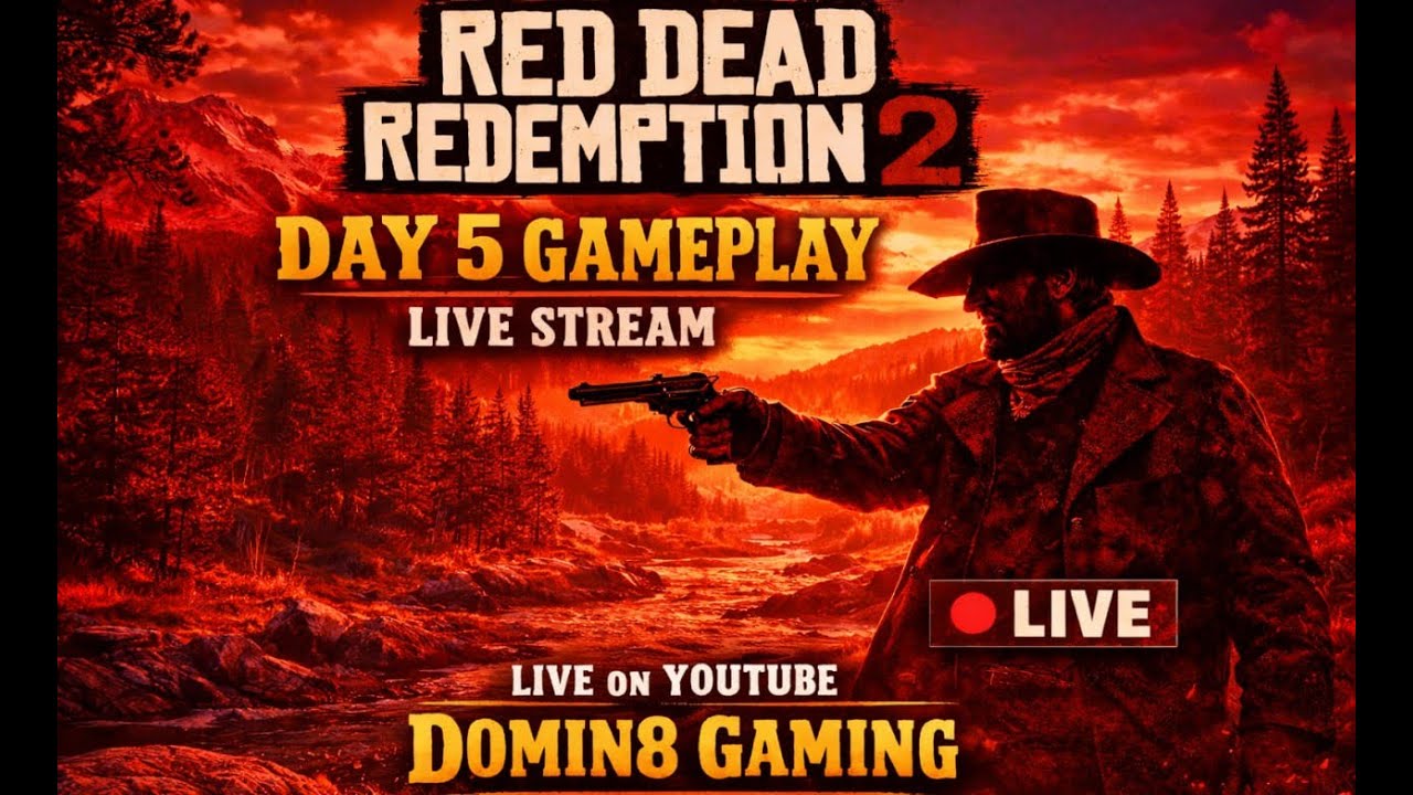 Red Dead Redemption2 Day-5 LIVE 🔴 | Wild West Chaos Gameplay | Domin8 Gaming.