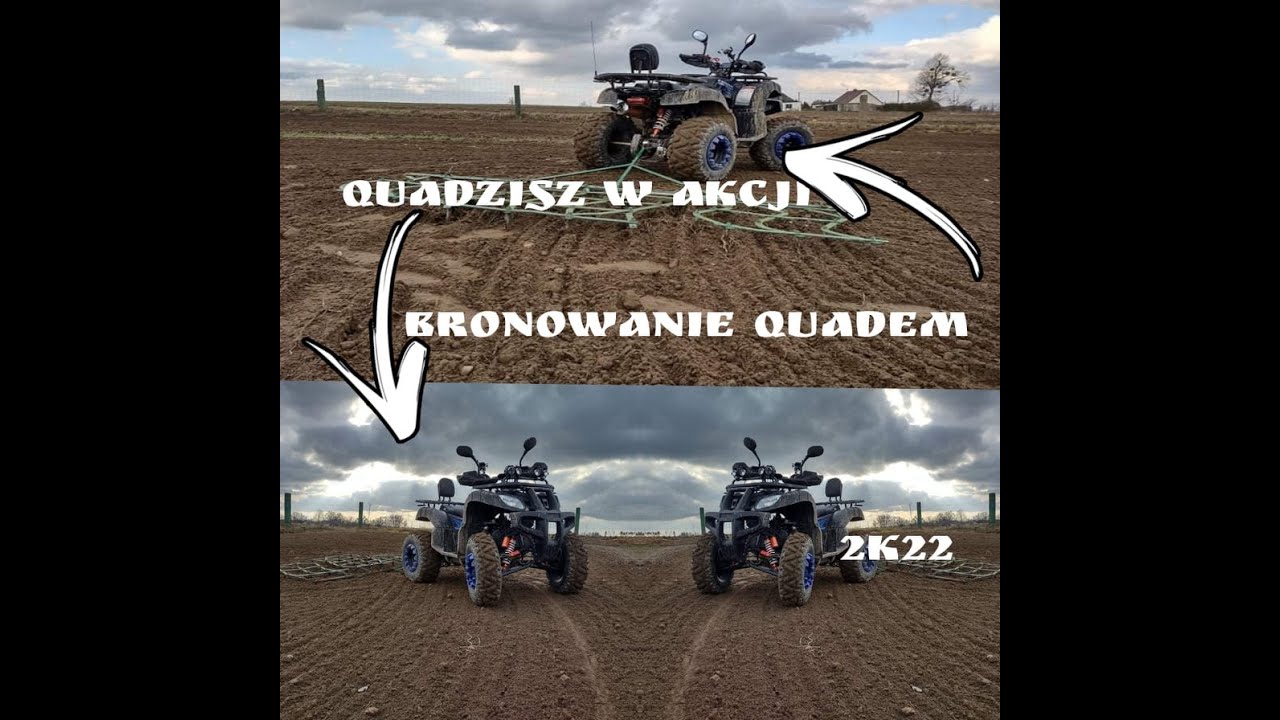Vlog z działki#57-Pierwsze bronowanie w tym sezonie/Hummer xtr 200 w akcji