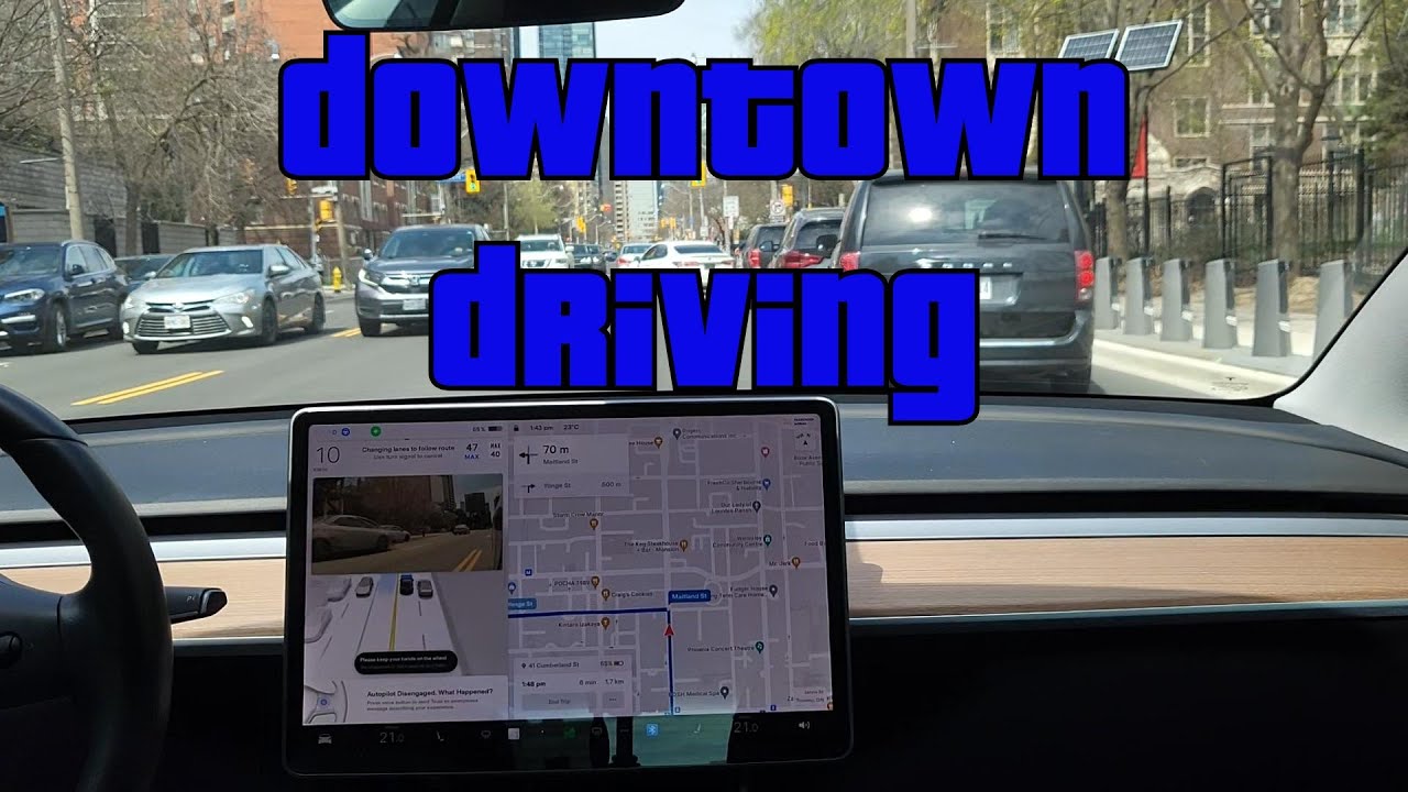 FSD Beta 11.3.6 - Toronto, Canada. Downtown Part 1.