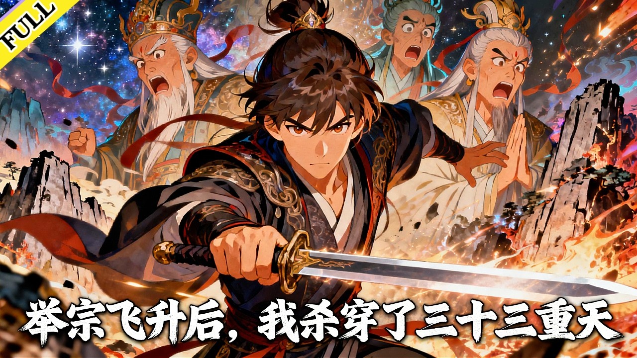 【FULL】《舉宗飛昇後，我殺穿了三十三重天》完整版！渡劫神雷追着他劈，男人負傷覺醒系統。閉關萬年，修爲無敵。上界不容他，三十三重天聯手逼他自裁。他笑着拔劍：不急，一個一個來！#動漫 #修仙 #奇幻