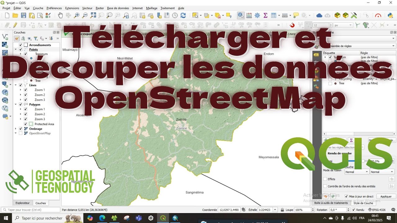 Télécharger et Découper les Données OpenStreetMap - QGIS